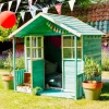 Casita De Madera Para Jardin Azul Teal