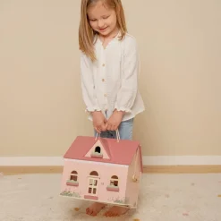 Casita De Muñecas De Madera Portatil