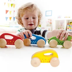Coche De Madera Amarillo