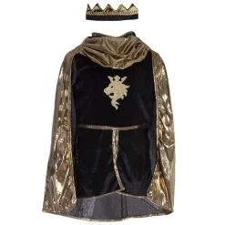 Disfraz Caballero Dorado Con Capa Y Corona 5-6 Años