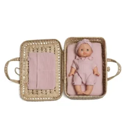 Maletita De Mimbre Bobble Rosa