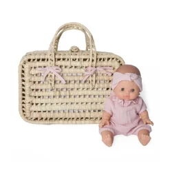 Maletita De Mimbre Bobble Rosa