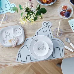 Mantel Individual De Silicona: Dreamy Dots Gris