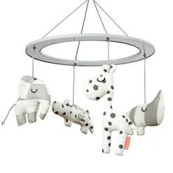 Movil Músical Con Espejo: Sleepy Gris