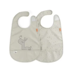 Pack De 2 Baberos Con Velcro Lalee Gris