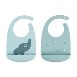 Pack De 2 Baberos De Silicona Elphee Azul