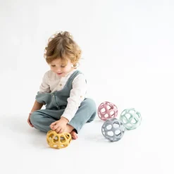 Pelota Sensorial De Silicona Mostaza