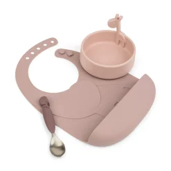 Primera Vajilla De Silicona Peekaboo Rosa