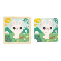 Puzzle De Madera: Conejo Blanco