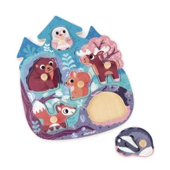 Puzzle Encajable Con Pomo: El Bosque