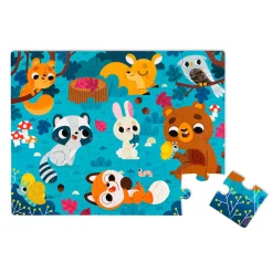 Puzzle Tactil Gigante Animales Del Bosque: 20 Piezas