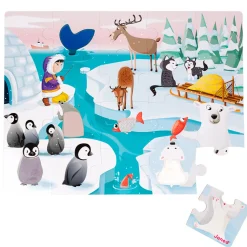 Puzzle Tactil Gigante En El Hielo: 20 Piezas