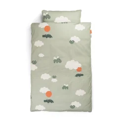 Sabana De Cama Junior Happy Clouds Green 100 X 140 Cm