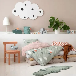 Sabana De Cama Junior Happy Clouds Green 100 X 140 Cm