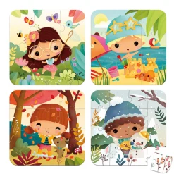 Set De 4 Puzzles Evolutivos: Las Estaciones