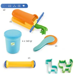 Set De Plastilina Con Accesorios Colores Pastel