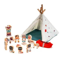 Tribu De Indios Con Tipi
